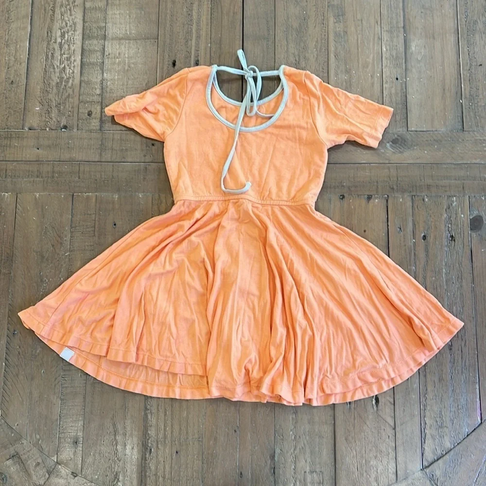 Omi Jo cantaloupe half sleeve dancer dress
